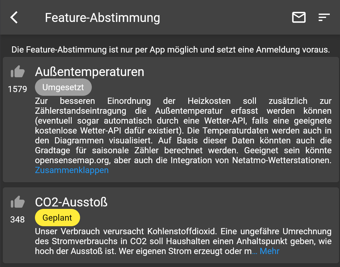 Feature-Vorschlag